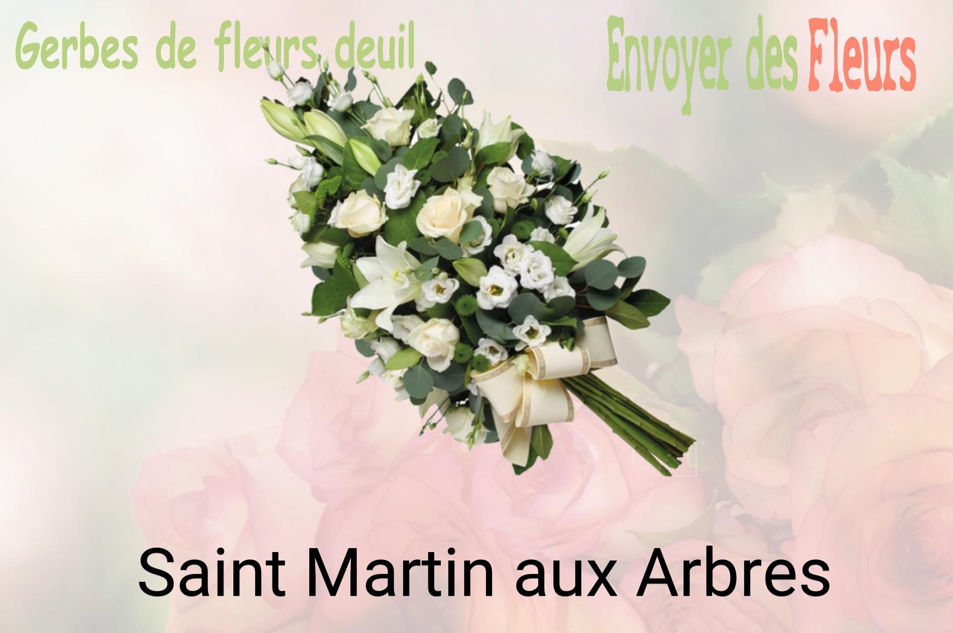 Gerbe de fleurs de deuil livrée à Saint-Martin-aux-Arbres